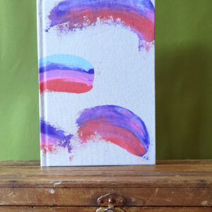 Caderno A5 com pauta pintado a mão - Coleção Fluir 20