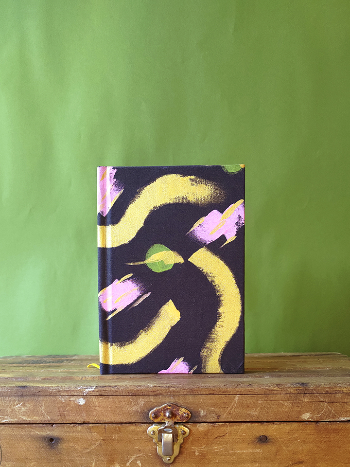 Caderno A6 pintado a mão - Coleção Fluir 12