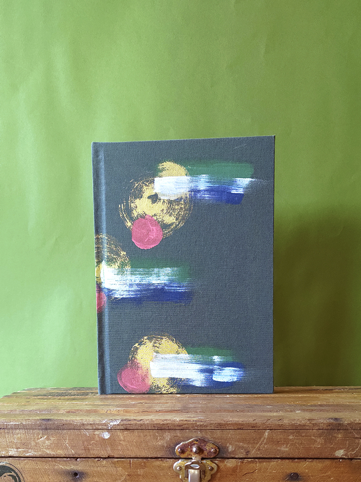 Caderno A5 pintado a mão - Coleção Fluir 17