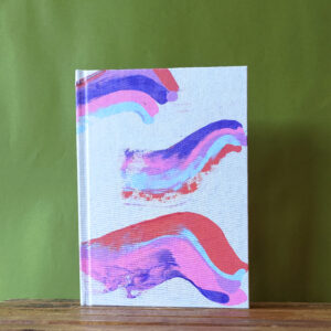 Caderno A5 com pauta pintado a mão - Coleção Fluir 21