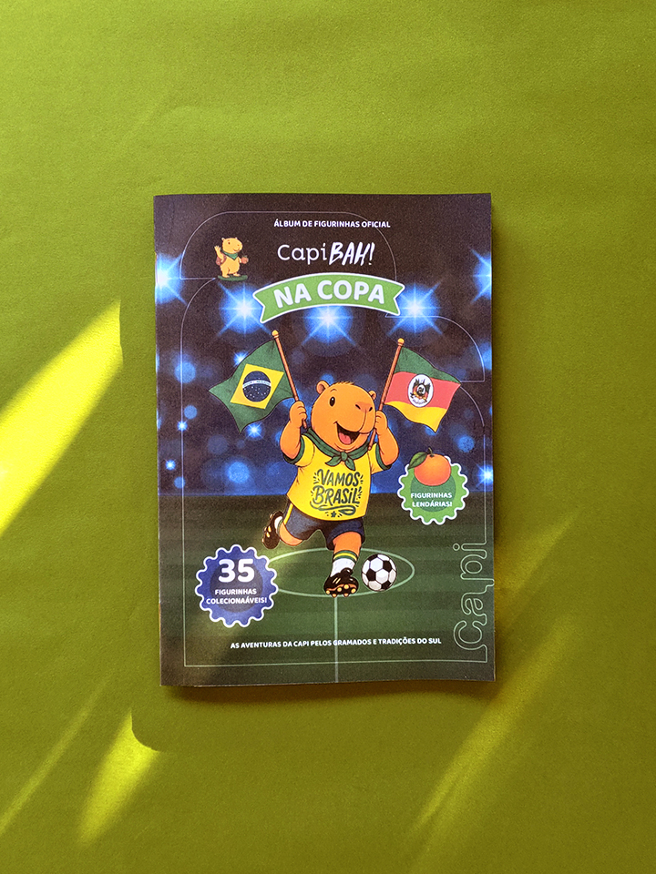 Álbum de figurinhas Capi bah! na Copa