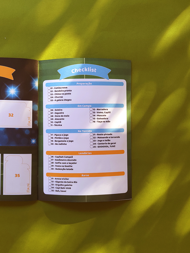 Álbum de figurinhas Capi bah! na Copa - Imagem 3